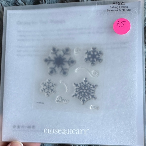 Close to My Heart Falling Flakes Stamps - Gray - Picture 1 of 1